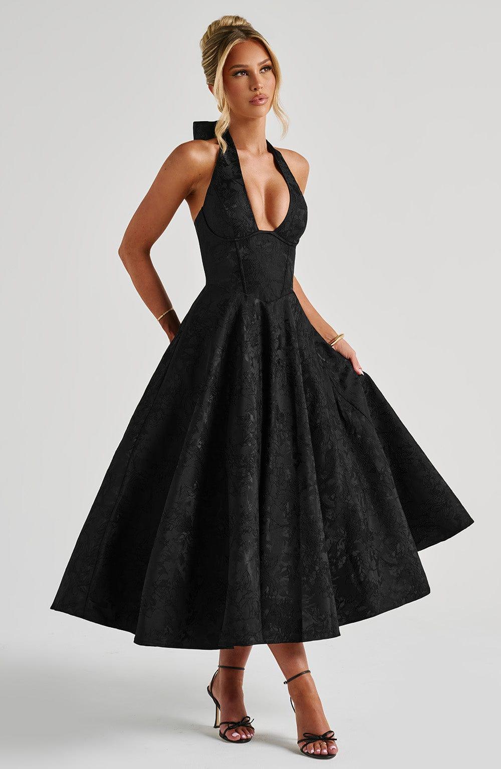 Effie Midi Dress - Black Product Image