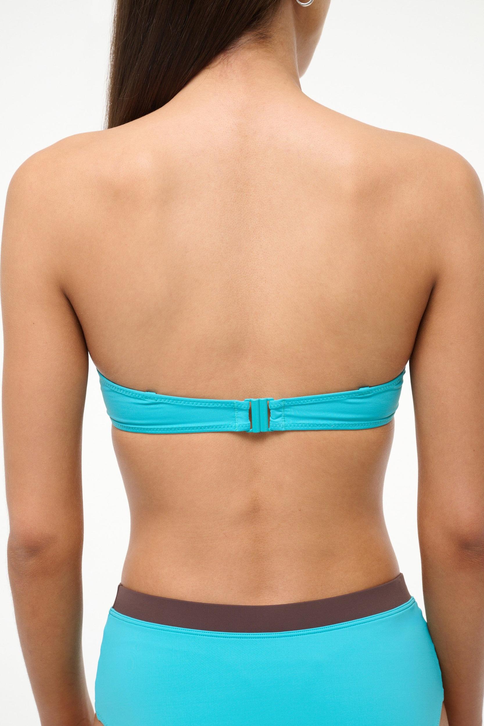 JO BALCONETTE BIKINI TOP | TEAL DARK CHOCOLATE Product Image