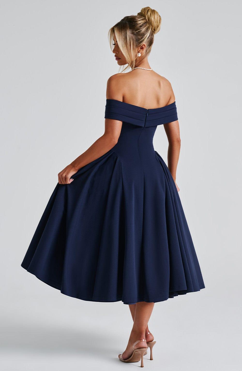 Miranda Midi Dress - Navy Product Image