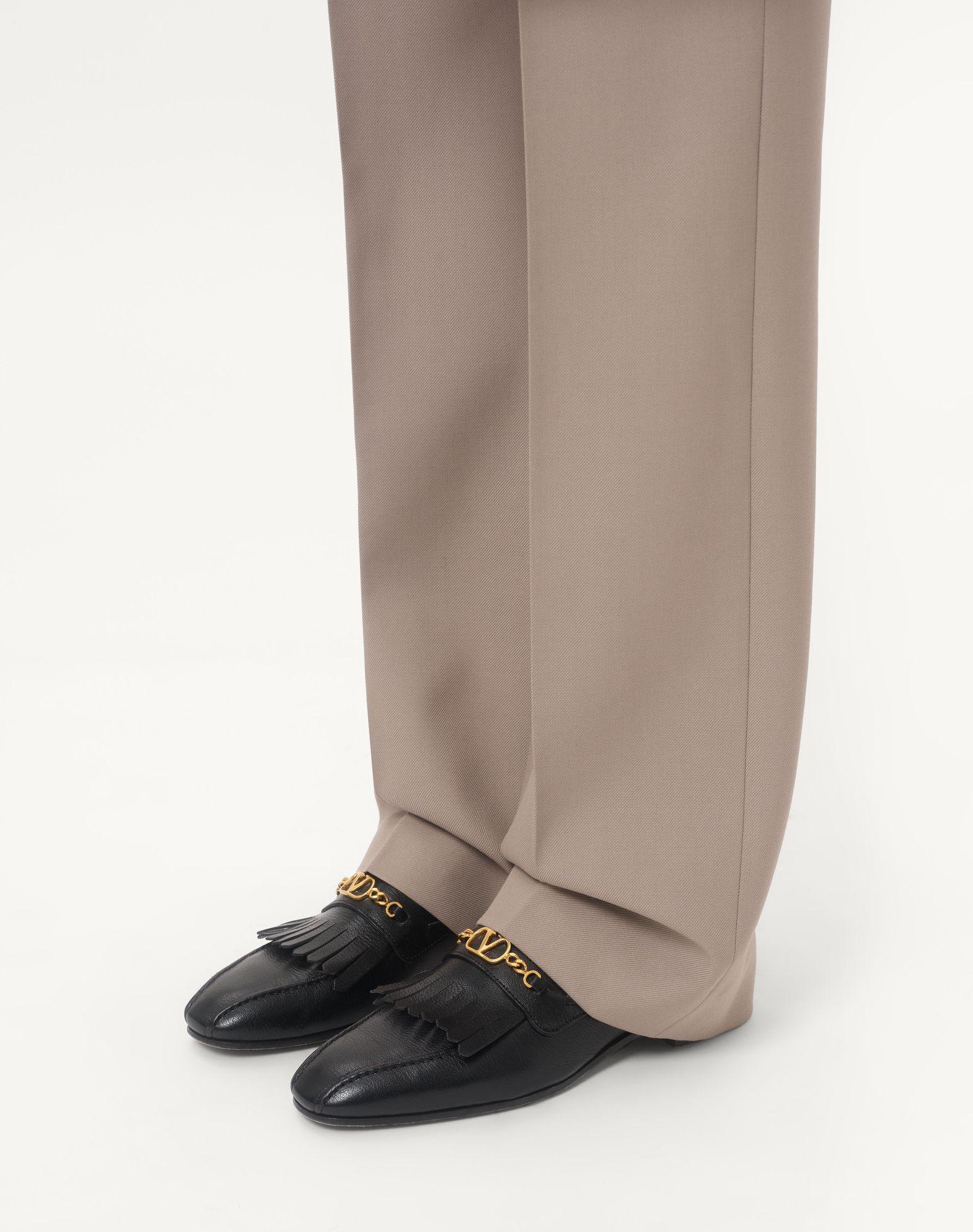 Vlogo Signature Kidskin Loafer With Fringes Product Image