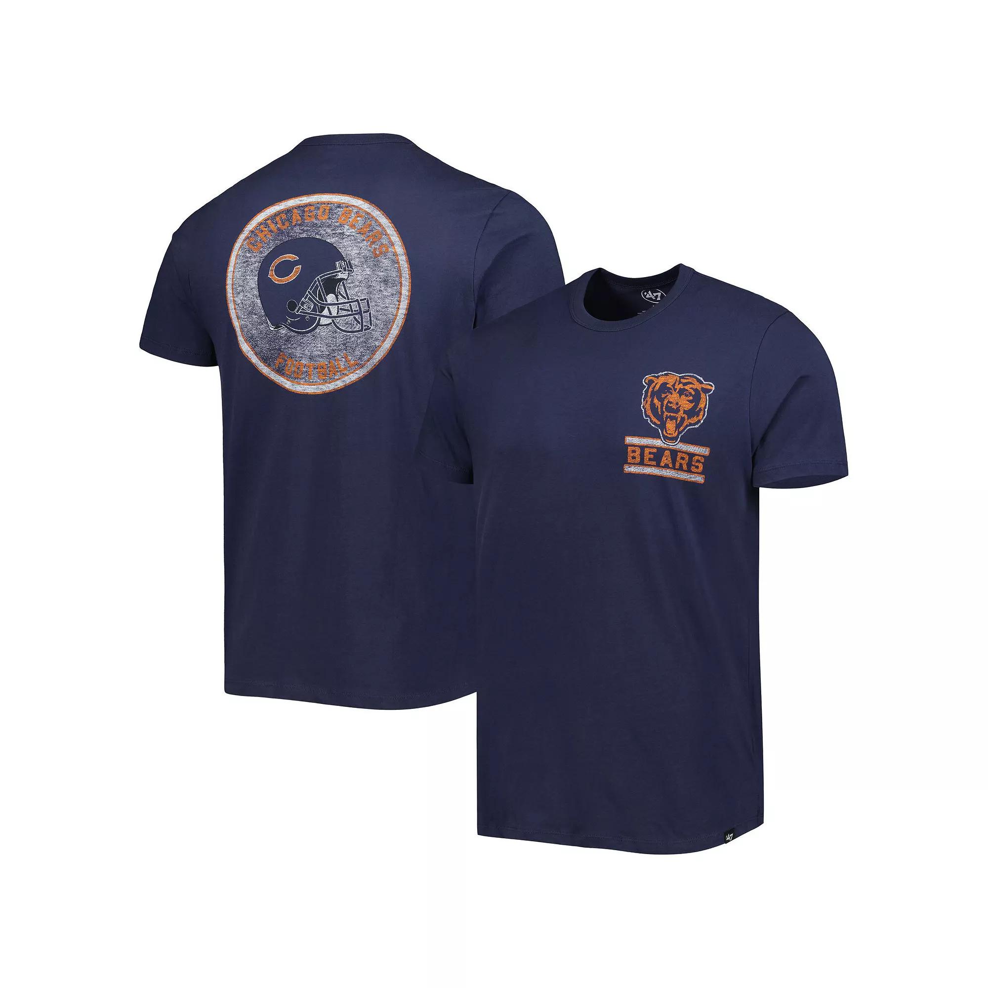 Men's '47 Navy Chicago Bears Open Field Franklin T-Shirt,  Product Image
