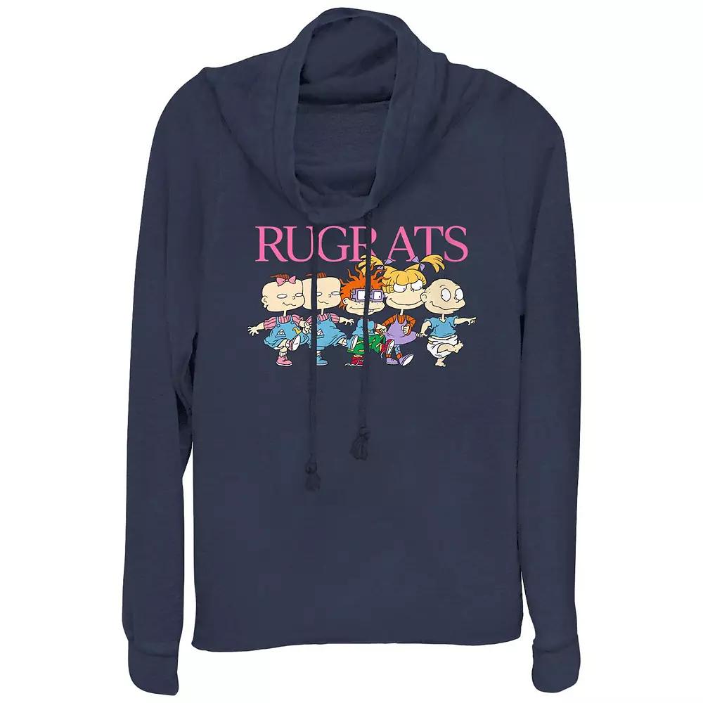 Plus Size Nickelodeon Rugrats Kids March Cowlneck Graphic Lightweight Long Sleeve, Women's, Size: 2XL, Blue Product Image