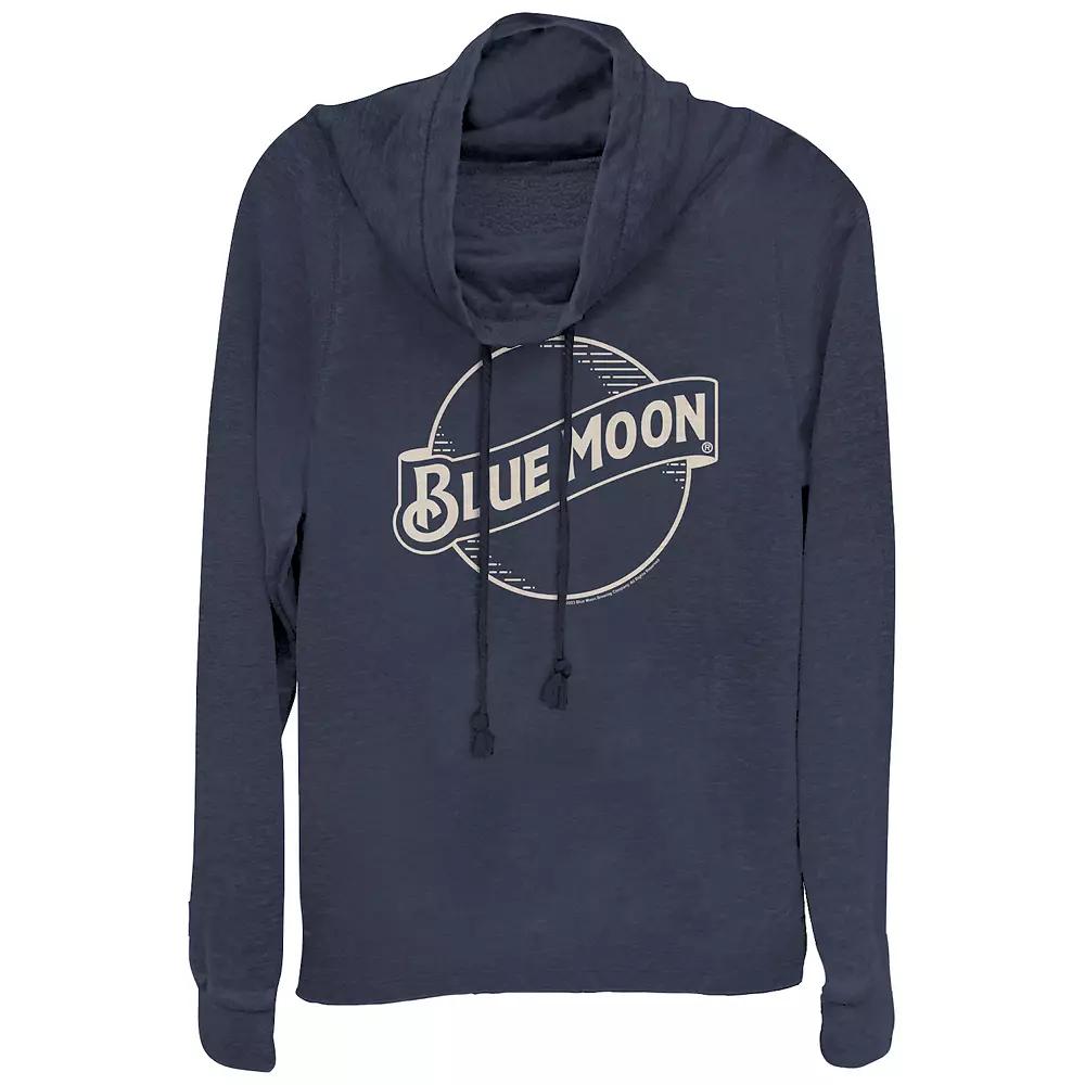 Women's Plus Blue Moon Logo Cowlneck Graphic Lightweight Long Sleeve,  Product Image