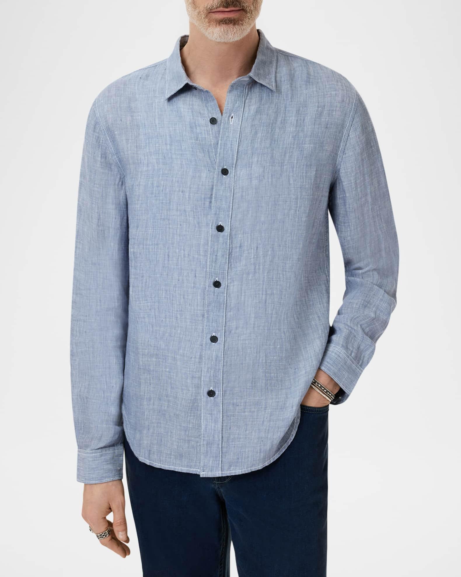 Men's Ben Linen Casual Button-Down Shirt Product Image