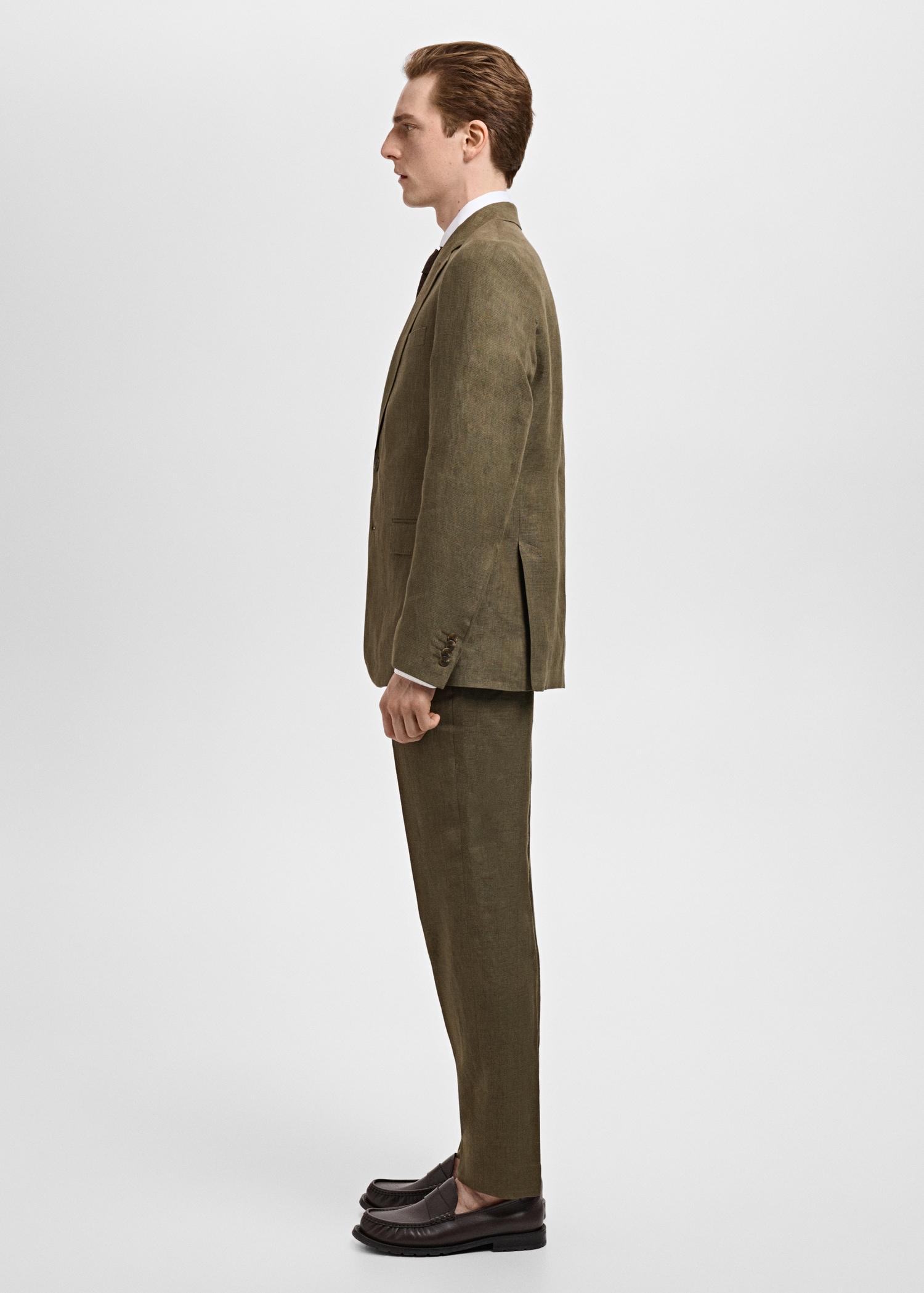 Amalfi 100% linen slim-fit suit pants - Men | MANGO USA Product Image