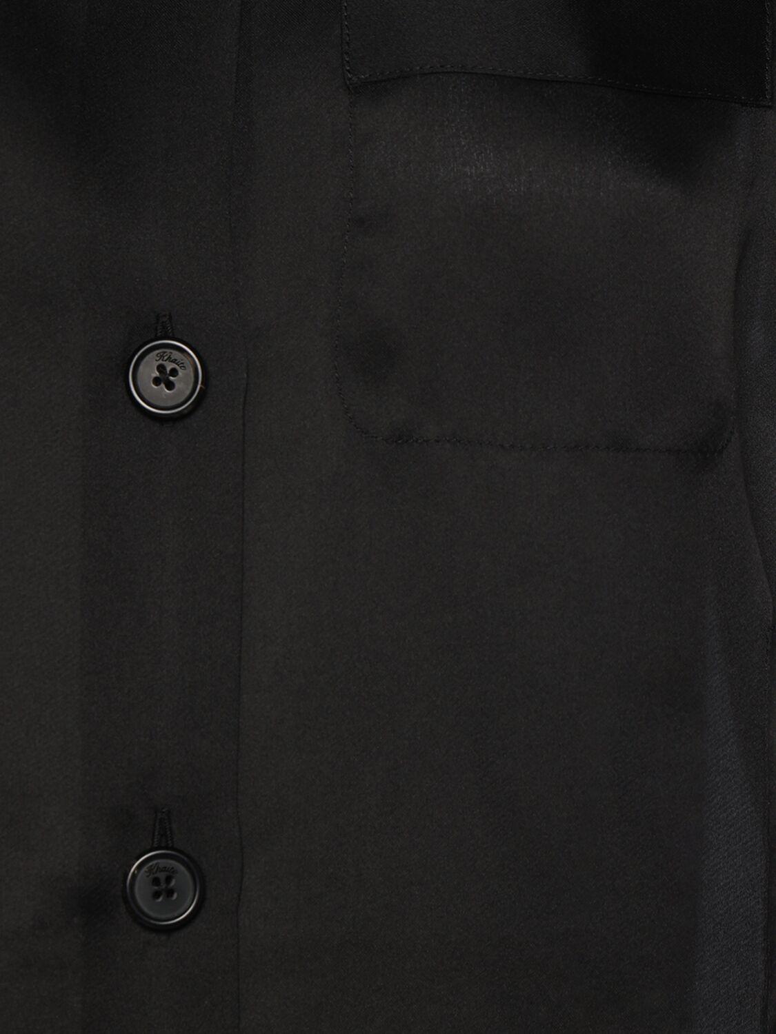 KHAITE Effy Silk And Cotton-blend Organza Midi Shirt Dress In Black Product Image