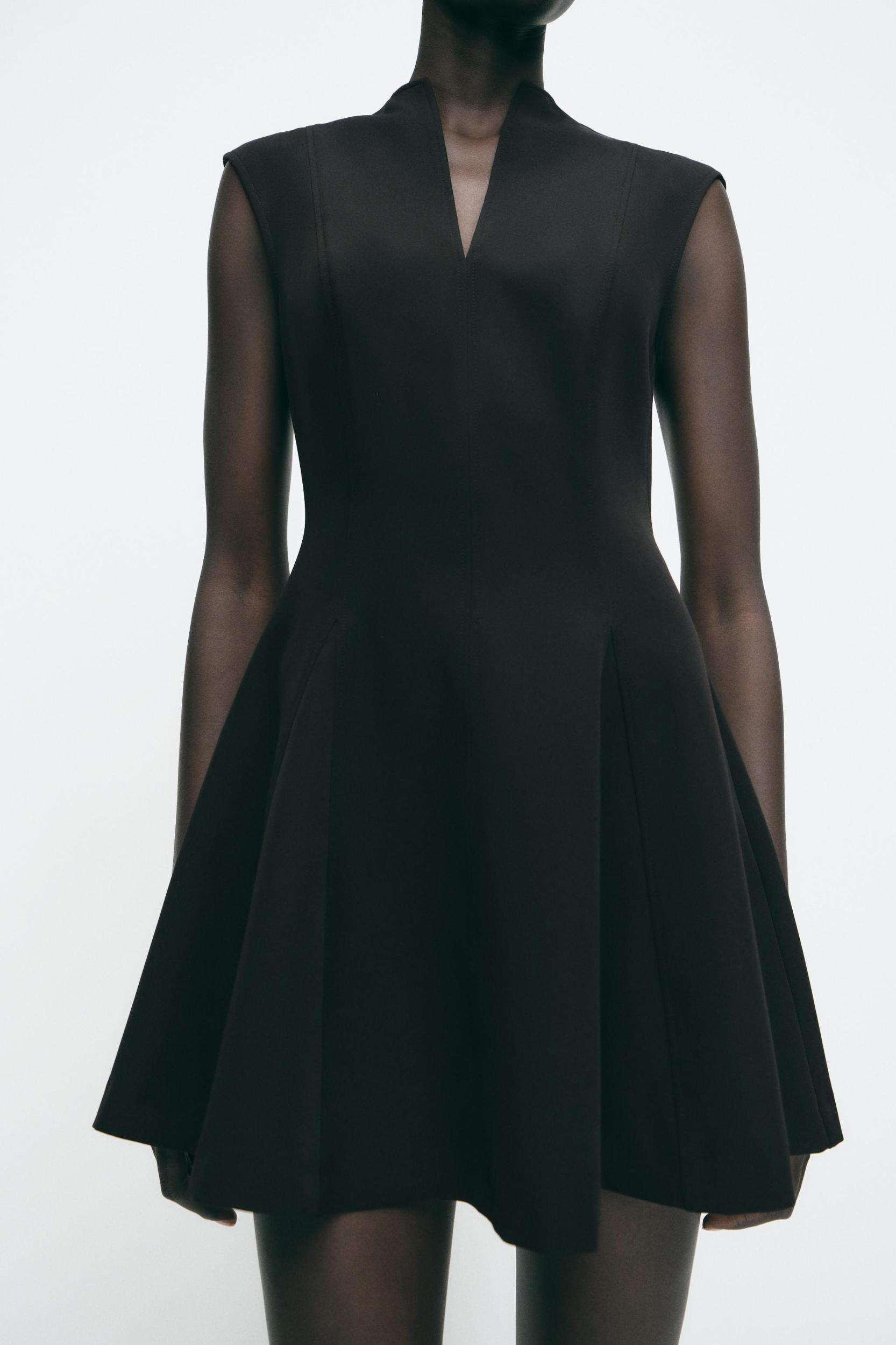 SLEEVELESS CREPE MINI DRESS Product Image