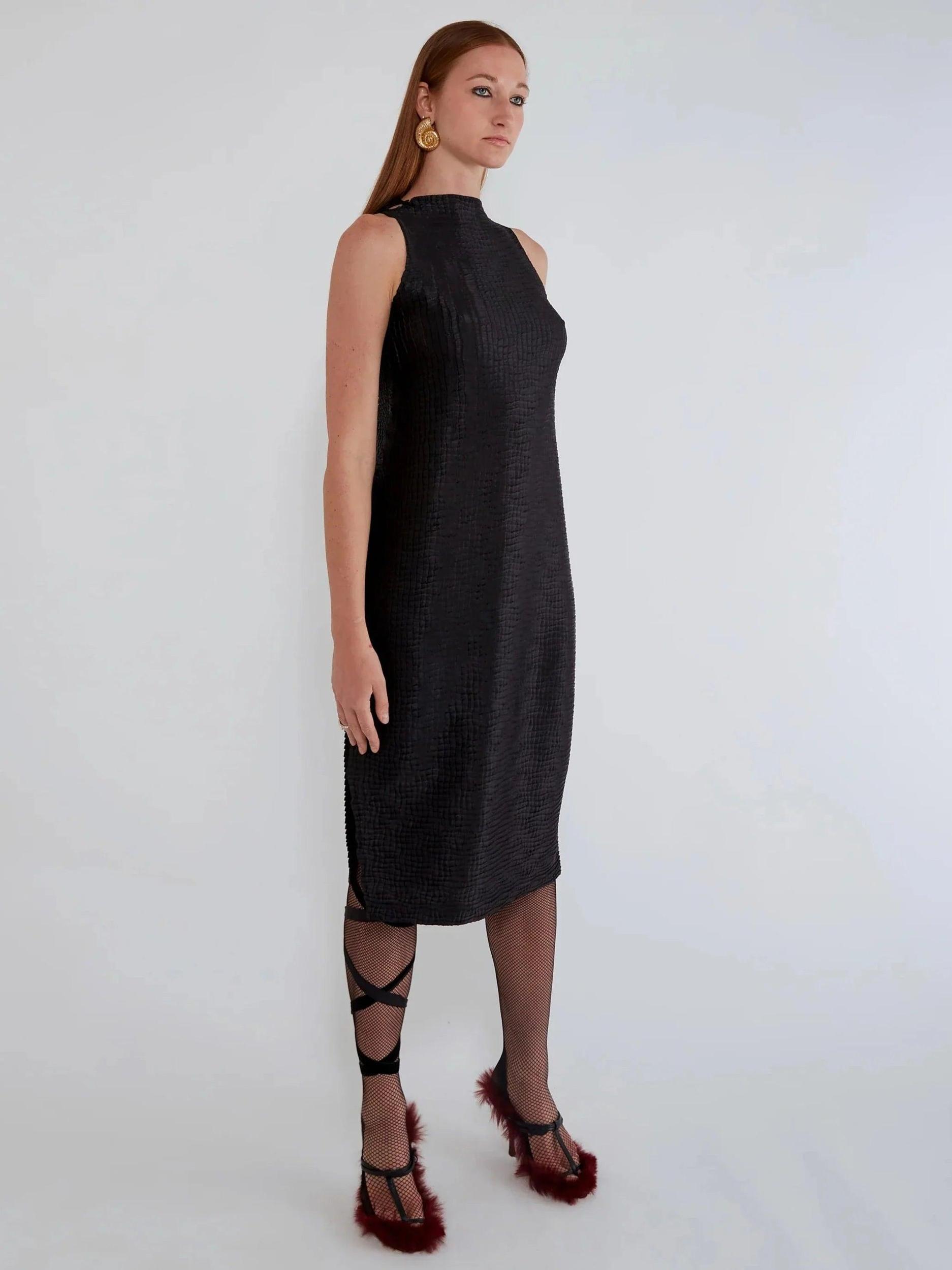 Skin Singlet Dress in Black Product Image