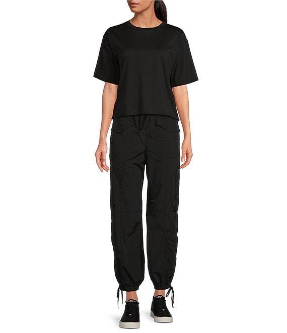 Gianni Bini Jersey Knit Crew Neck Short Sleeve Relaxed Tee Shirt Product Image