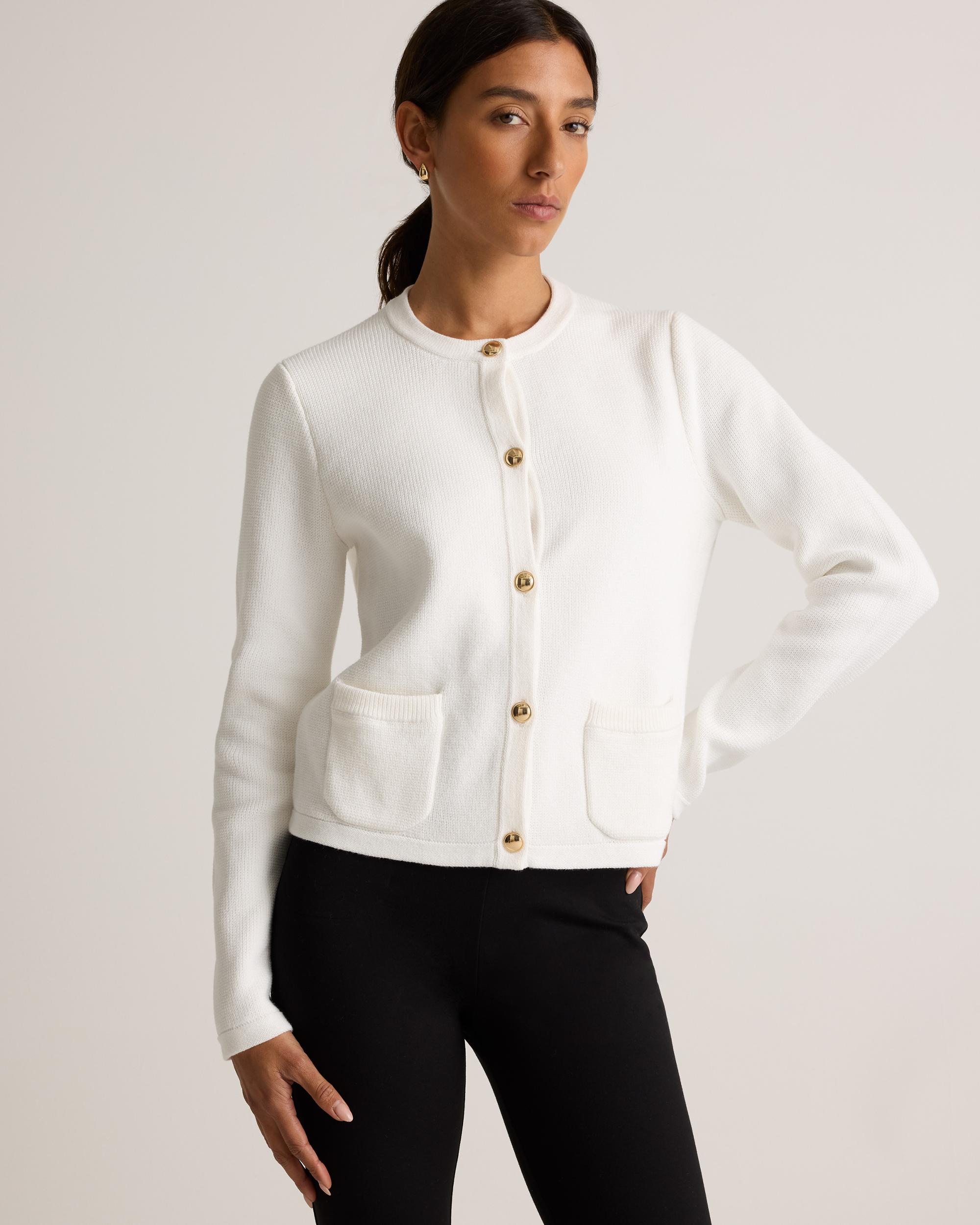 Quince | Women's Sweater Jacket Size XL, Organic Cotton Product Image