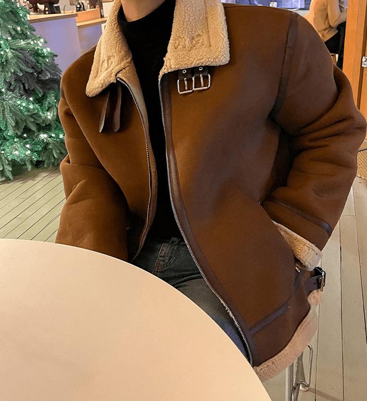 RT No. 6346 SUEDE FLEECE STAND COLLAR JK Product Image