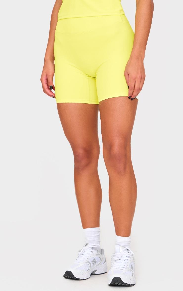 Lime Ultimate Sculpt High Waist Gym Shorts Product Image