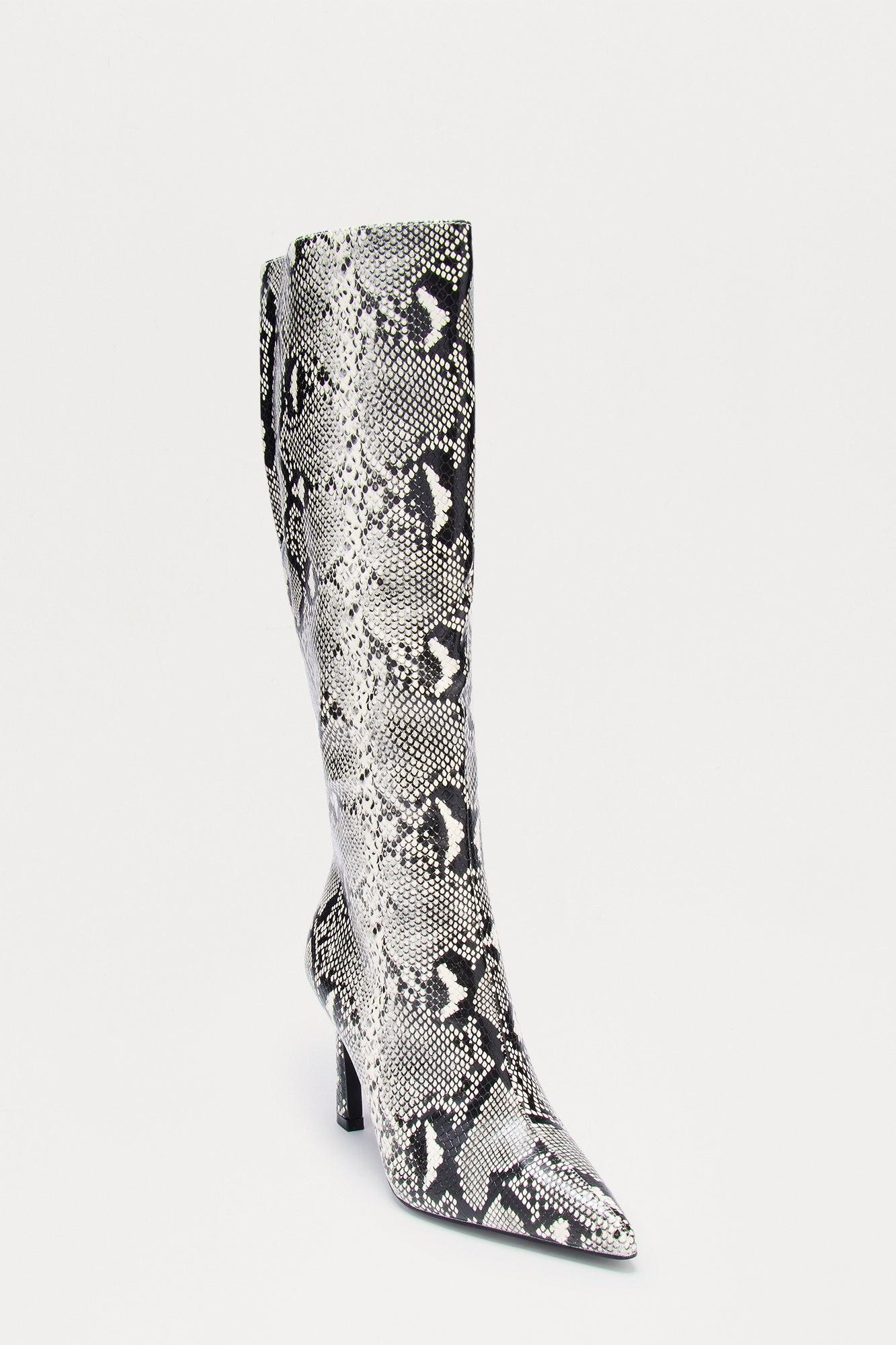 Delphi Knee High Boots - White/combo Female Product Image