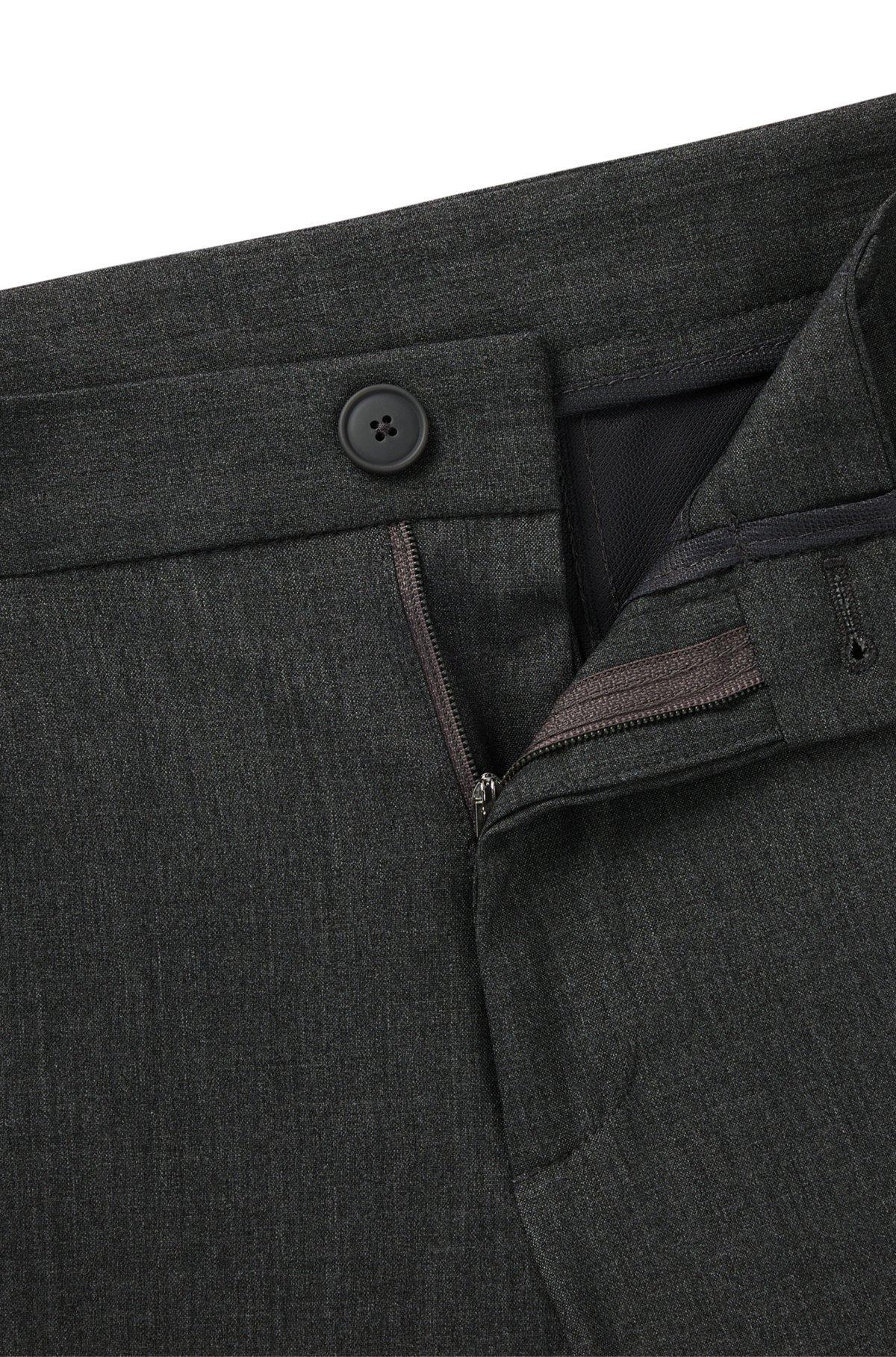 Slim-fit washable trousers in micro-patterned stretch fabric Product Image