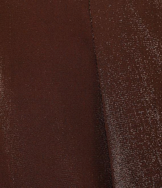 Gianni Bini Dorinda Bonded Lame Mock Neck Sleeveless Sheath Maxi Dress Product Image