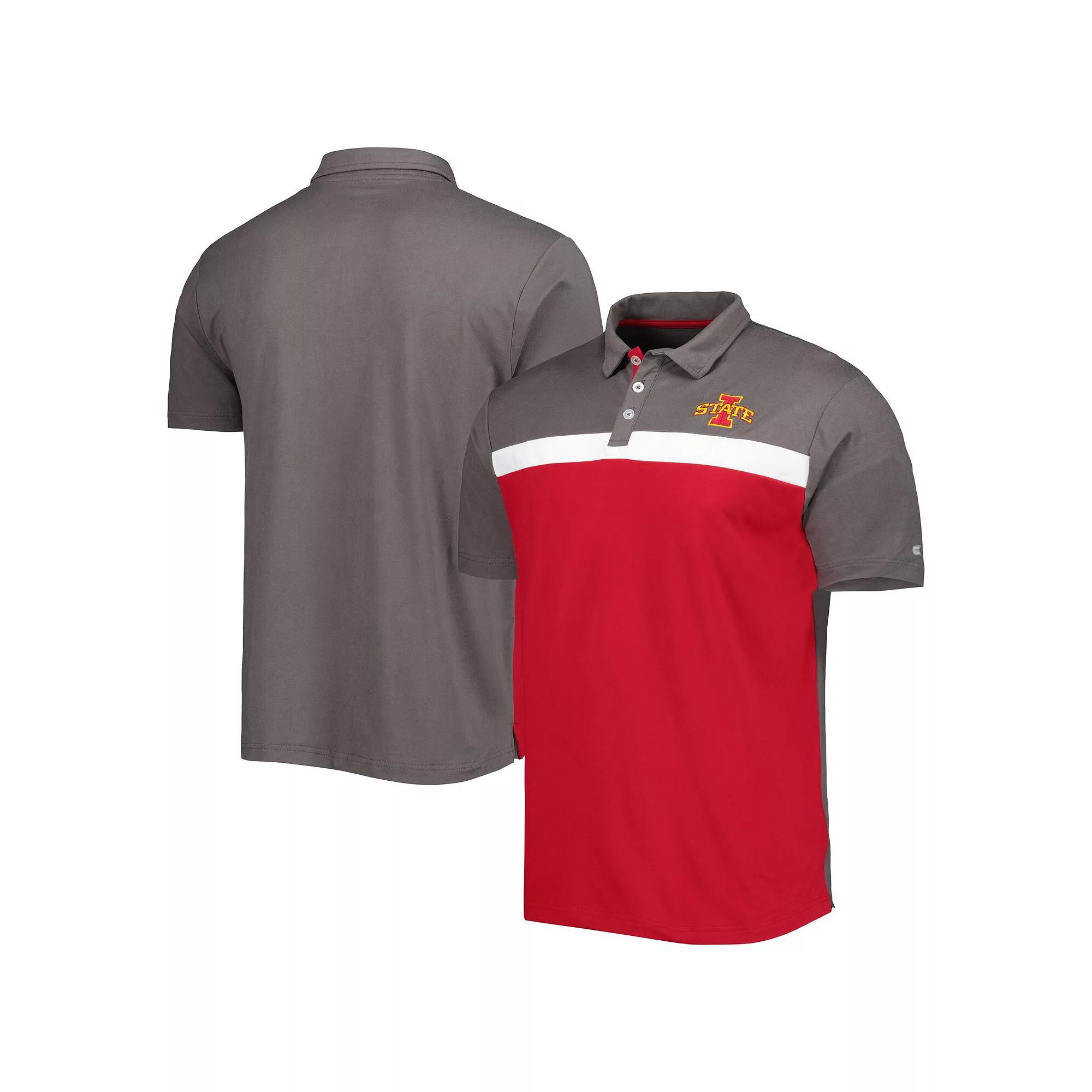 Men's Colosseum Charcoal Iowa State Cyclones Two Yutes Polo, Size: 2XL Product Image