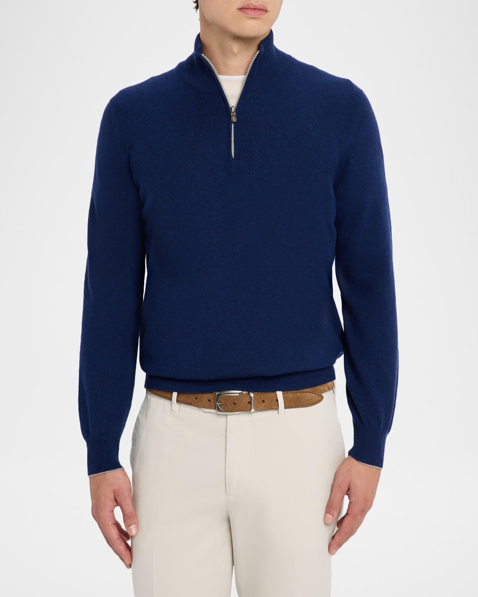 Men's Cashmere Quarter-Zip Sweater Product Image