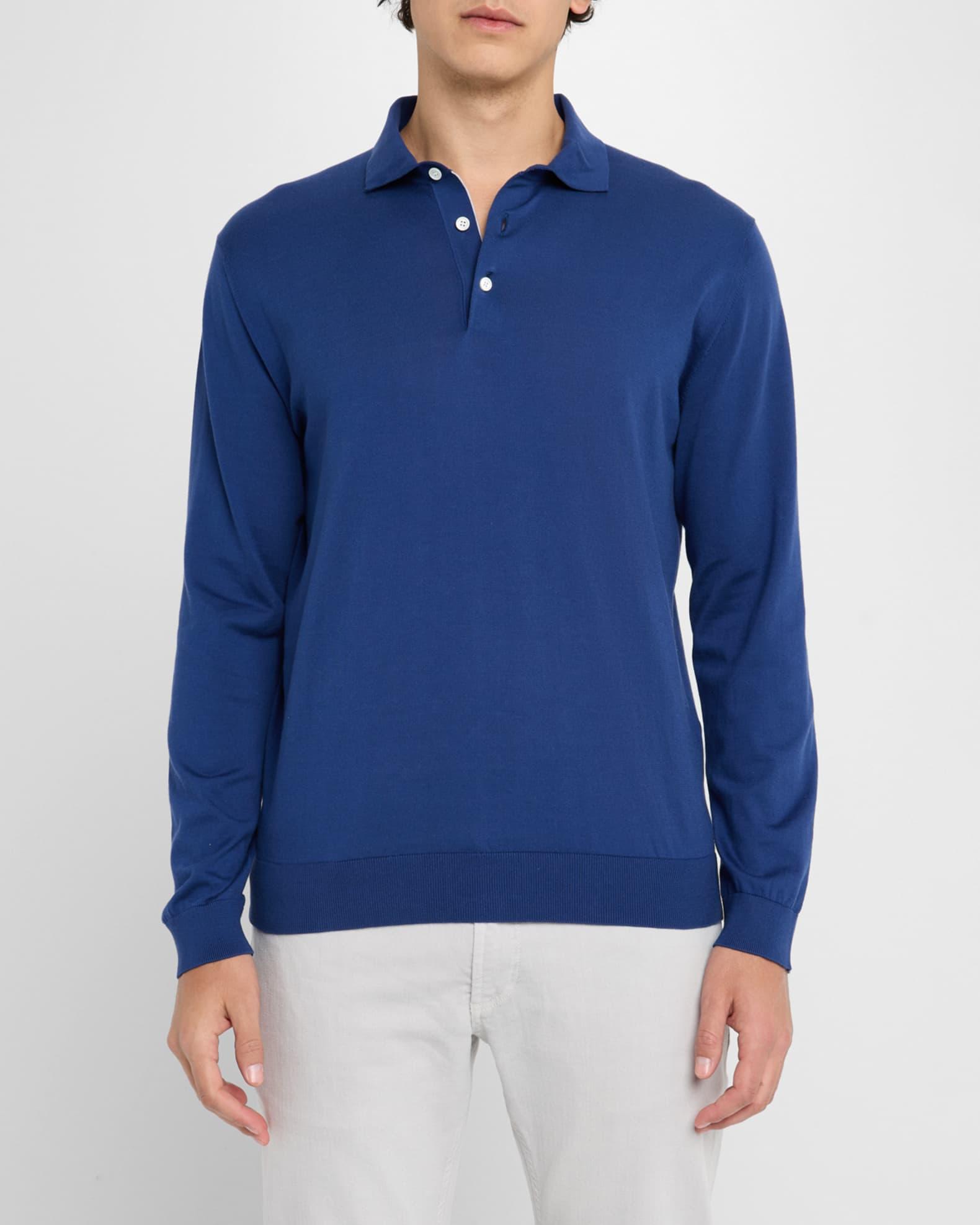 Men's Mariner Sea Island Cotton Polo Sweater Product Image
