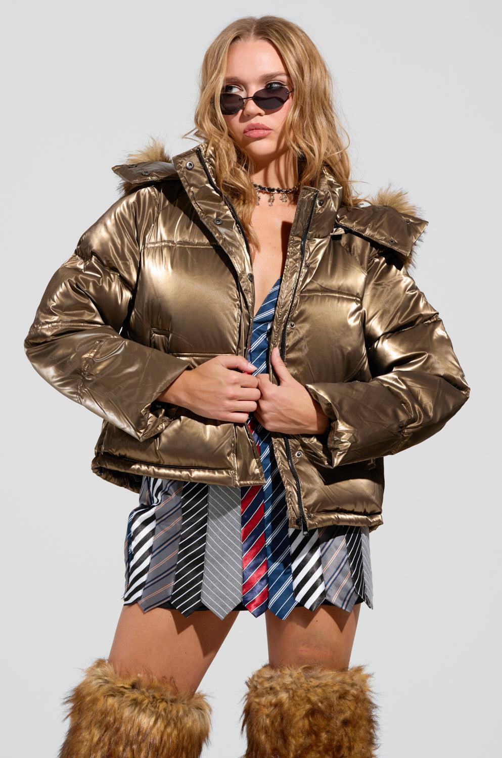 CAPRI FUR TRIM PUFFER Product Image