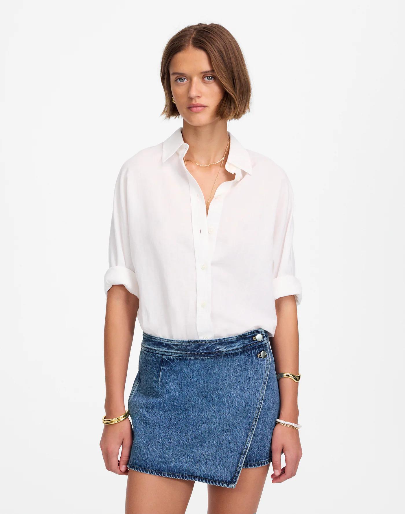 Denim Micro Mini Skort in Northam Wash Product Image