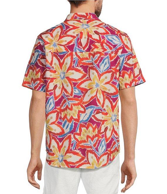 Tommy Bahama Big & Tall IslandZone Bahama Coast Floral Fusion Short Sleeve Woven Shirt Product Image