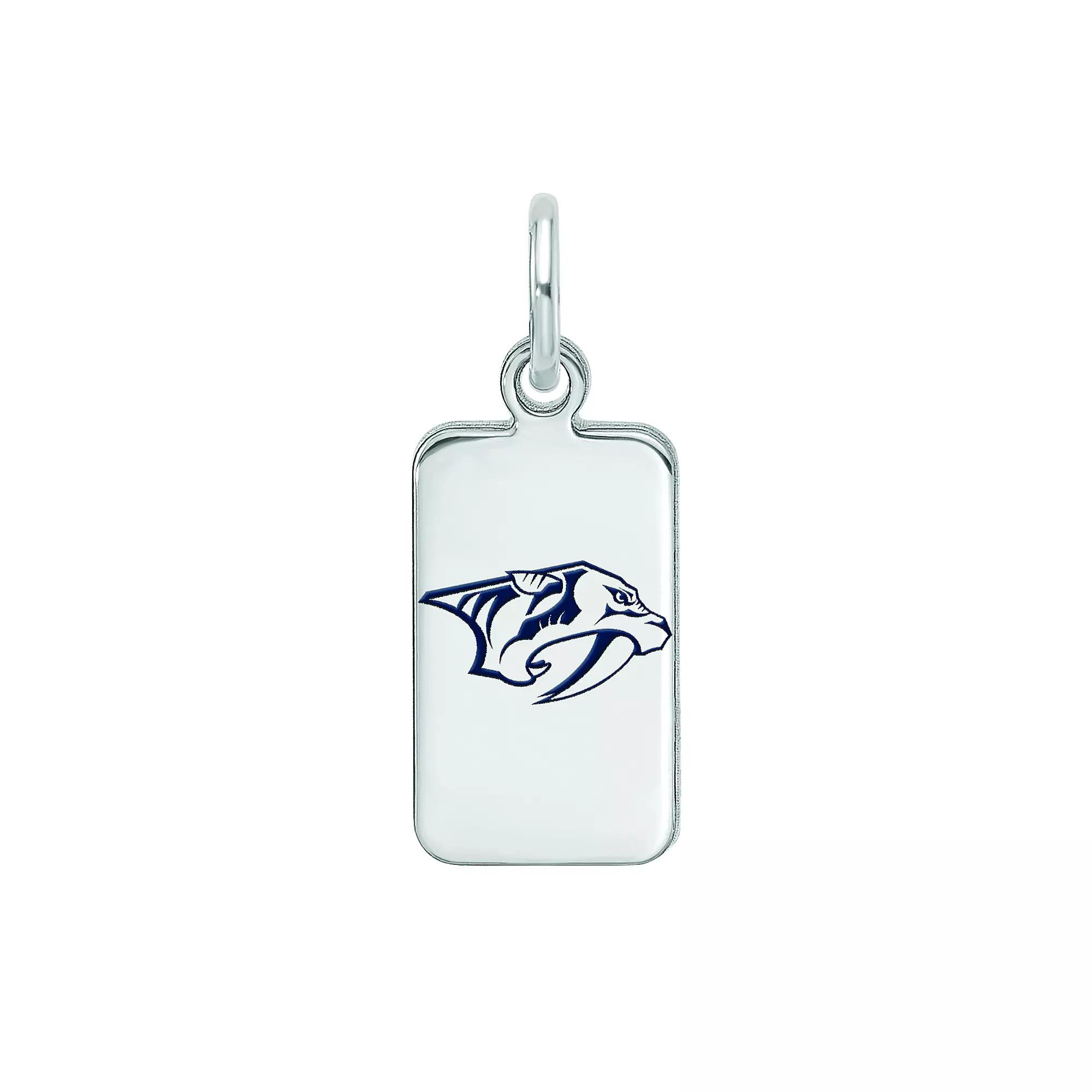 LogoArt Sterling Silver Enamel Nashville Predators Tag Pendant, Women's,  Product Image