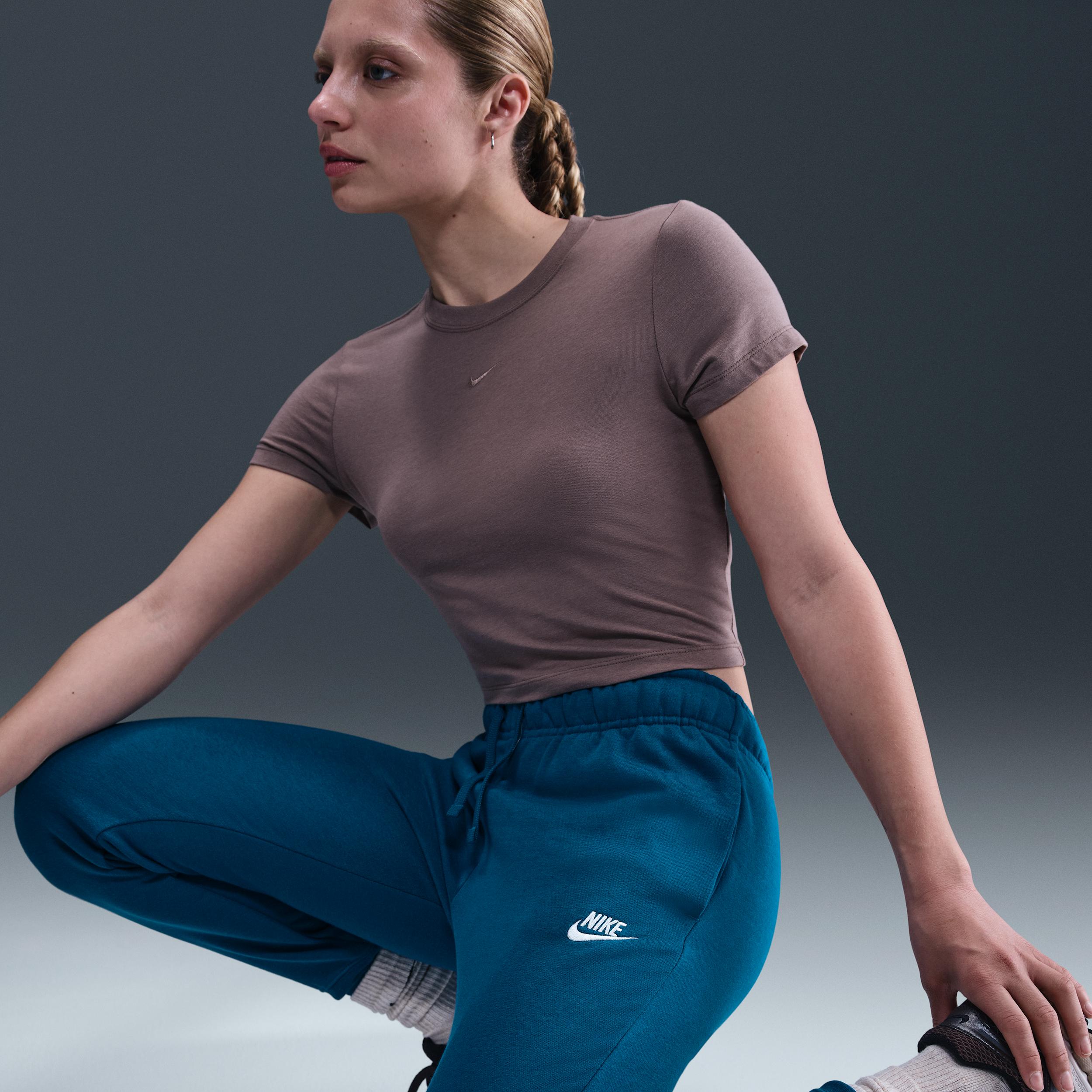 Womens Nike Sportswear Club Fleece Mid-Rise Jogger Pants | DQ5191-301 Product Image