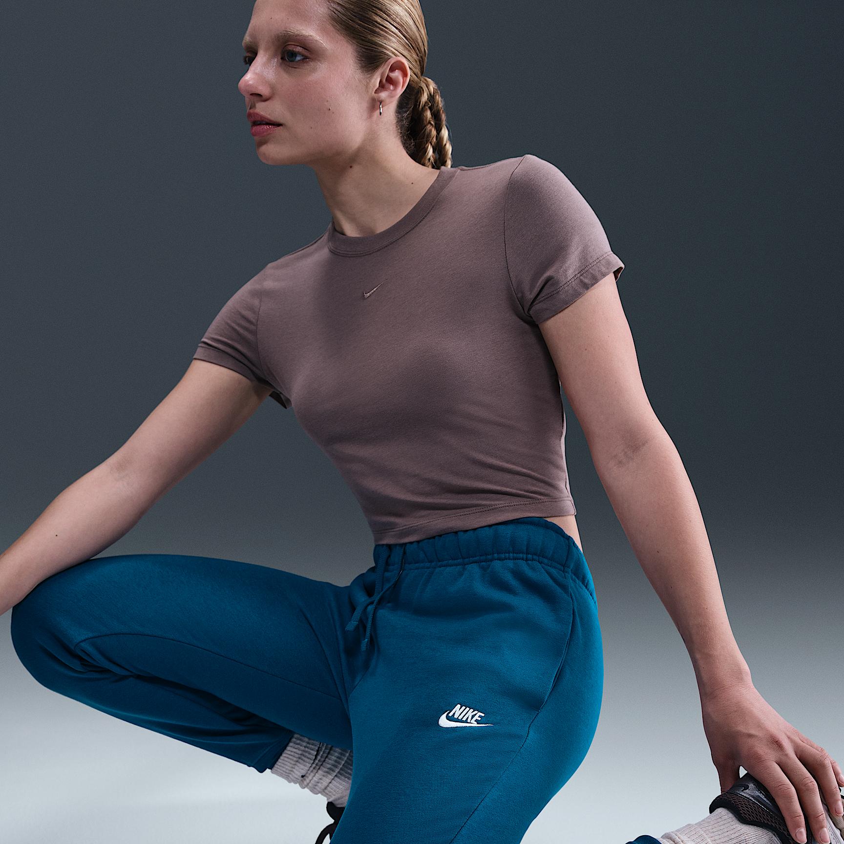 Womens Nike Sportswear Club Fleece Mid-Rise Jogger Pants | DQ5191-301 Product Image