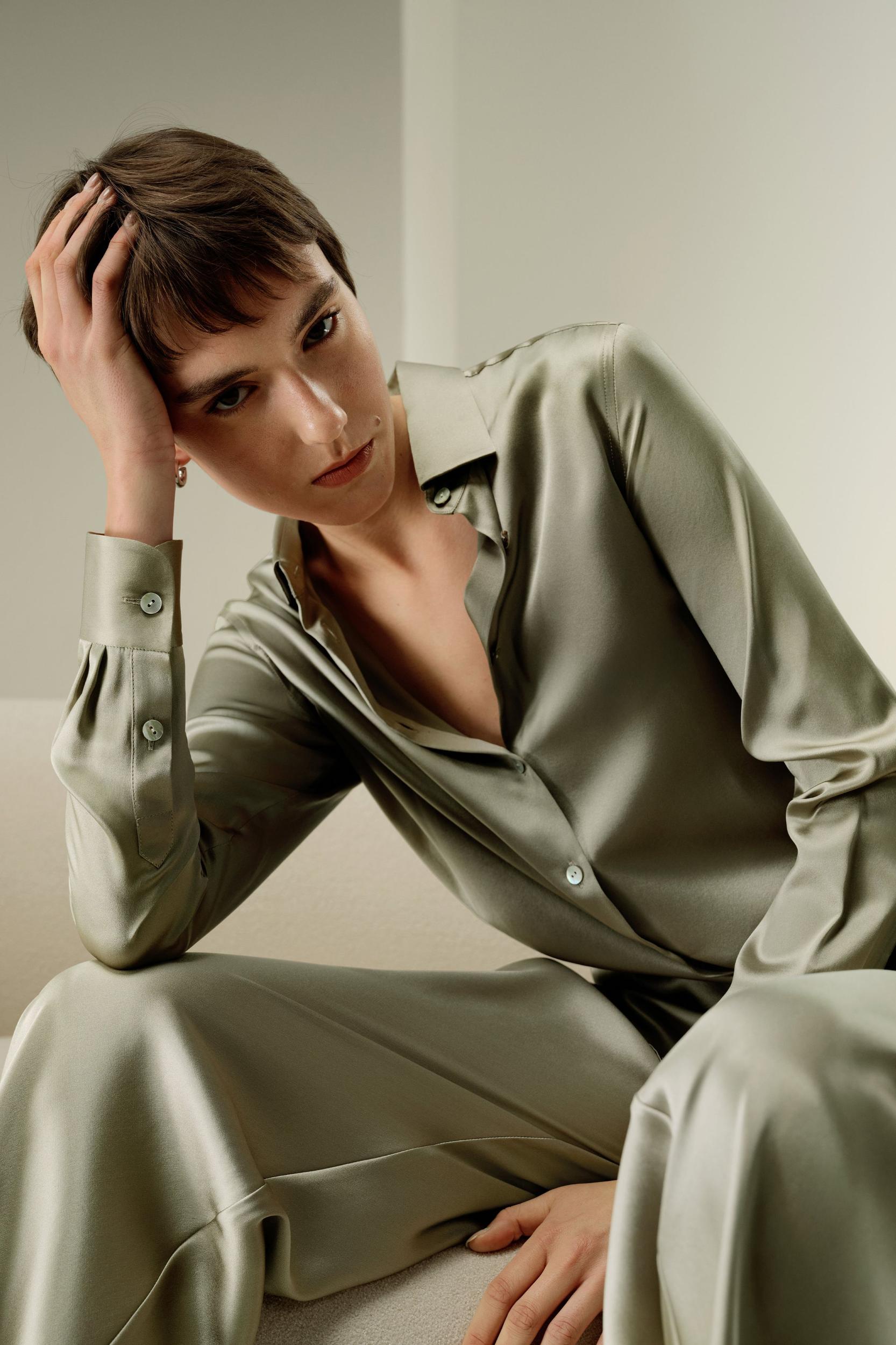 LILYSILK Silk Blouse Women - Burgundy 100% Silk - Versatile for All Occasions Tops S Product Image