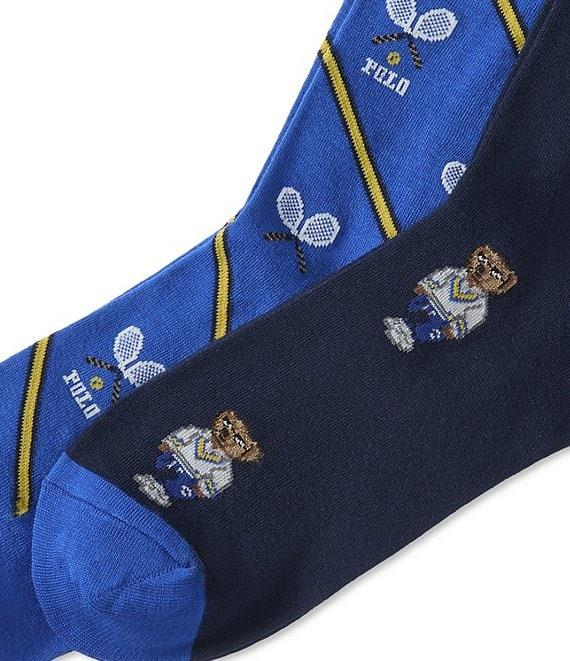 Polo Ralph Lauren Athletic Club Mini Bears Dress Socks 2-Pack Product Image