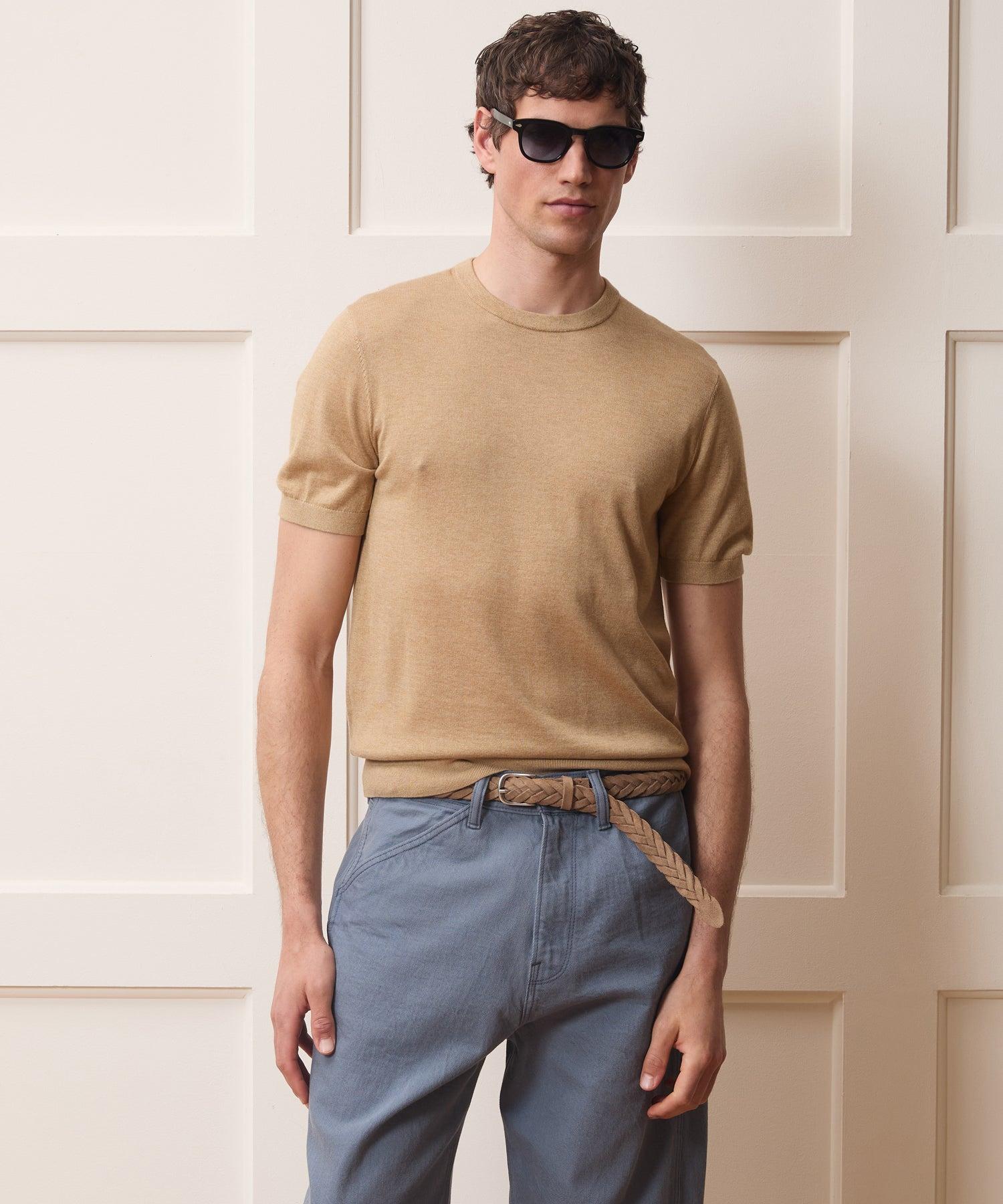 Silk-Cashmere Sweater Tee Product Image