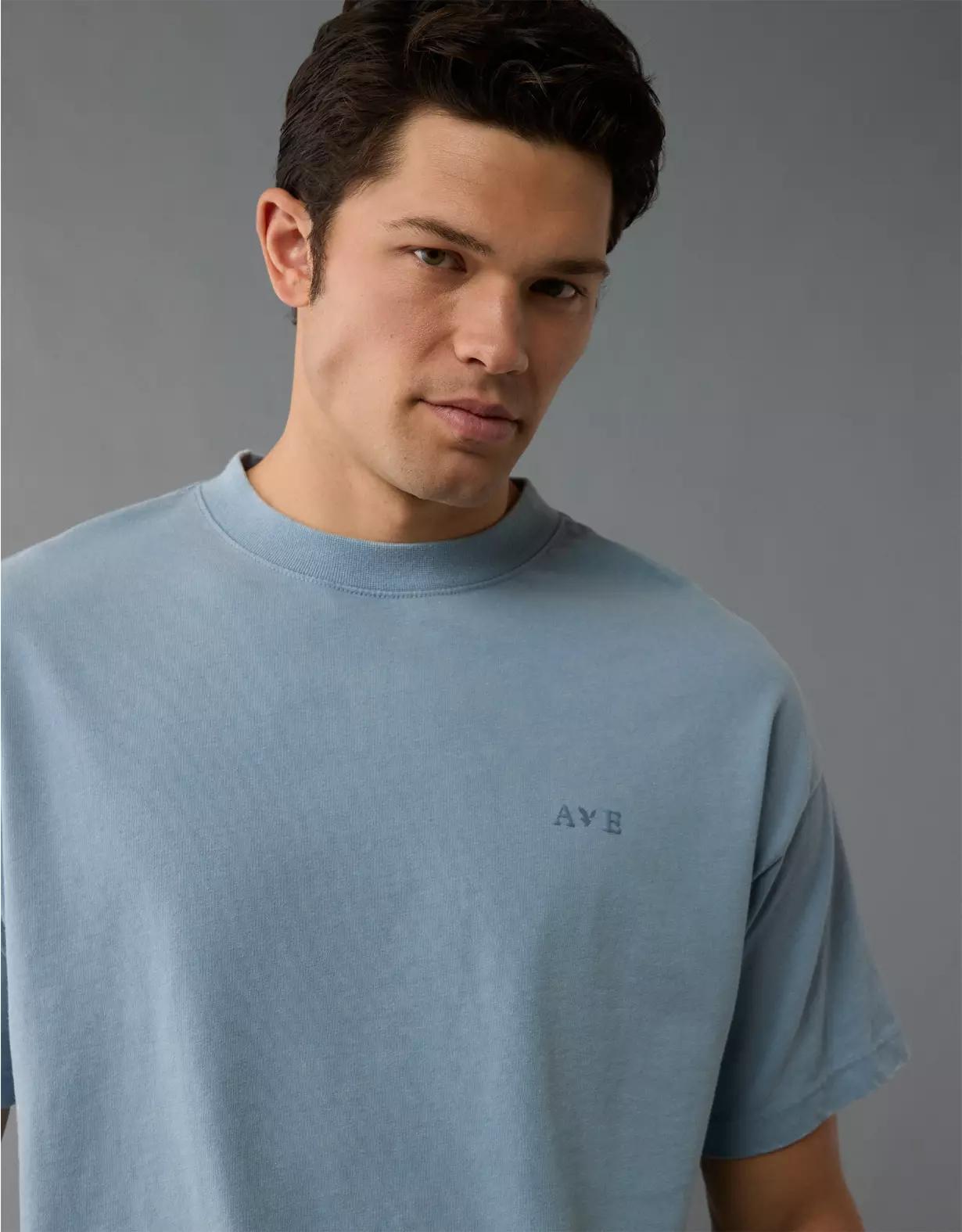 AE Laidback Luxe Heavyweight Oversized Logo Graphic T-Shirt Product Image