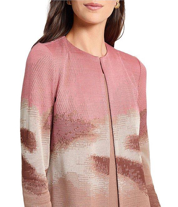 MISOOK Heritage Landscape Knit Crew Neck Bracelet Sleeve Jacket Product Image