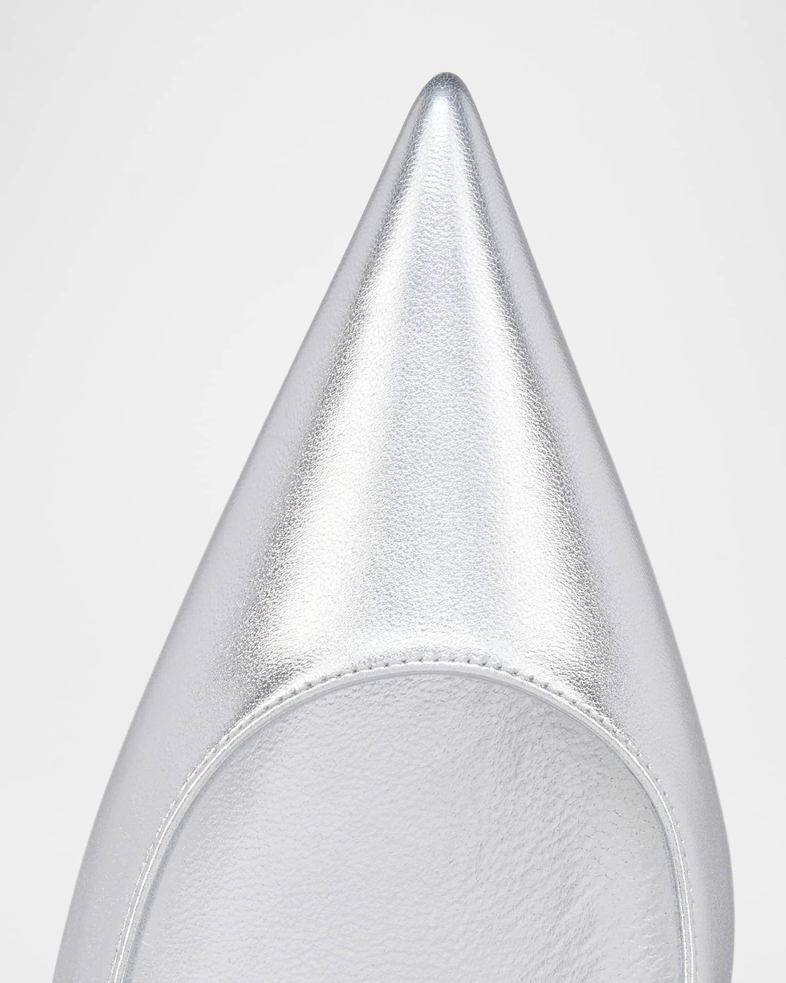 Miss Z Metallic Leather Red Sole Pumps Product Image