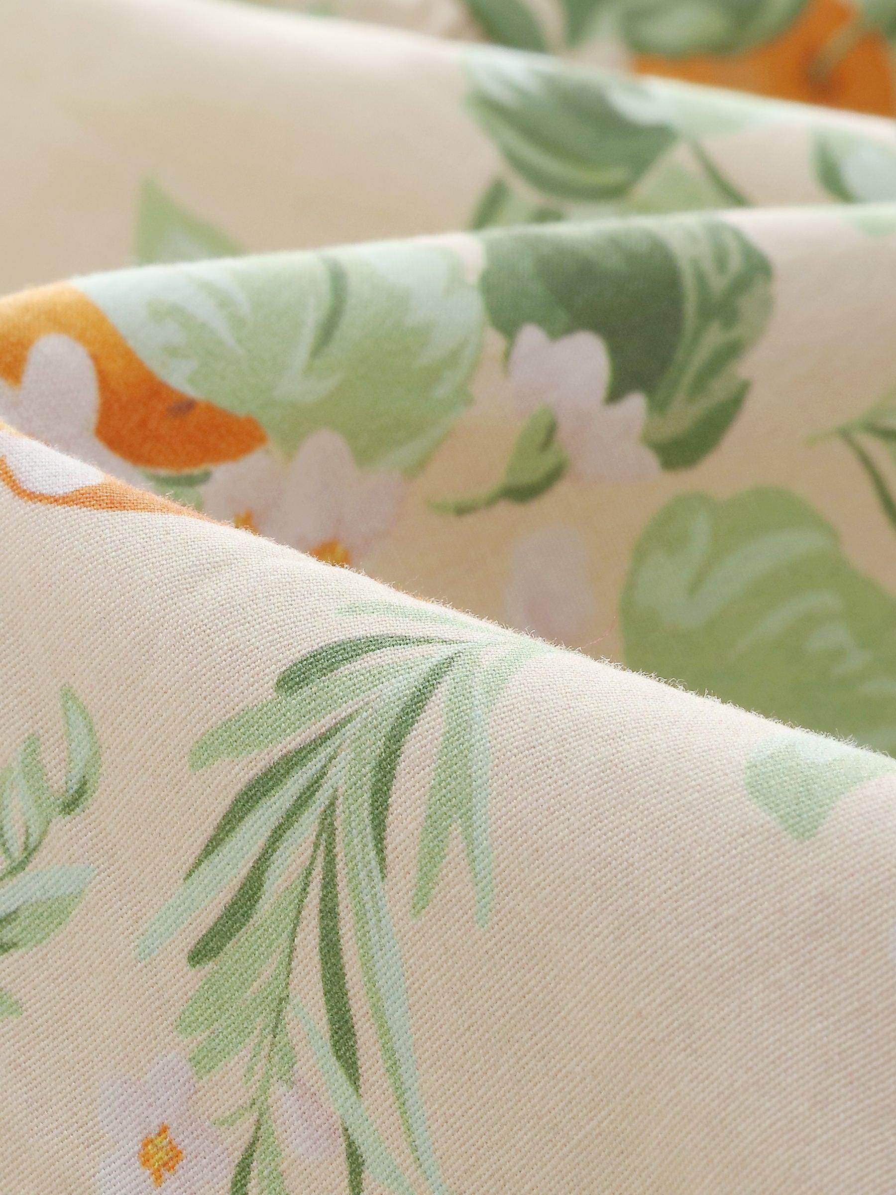 Cotton Floral Print Strap Maxi Dress And Openwork Cardigan Two-Piece S Product Image