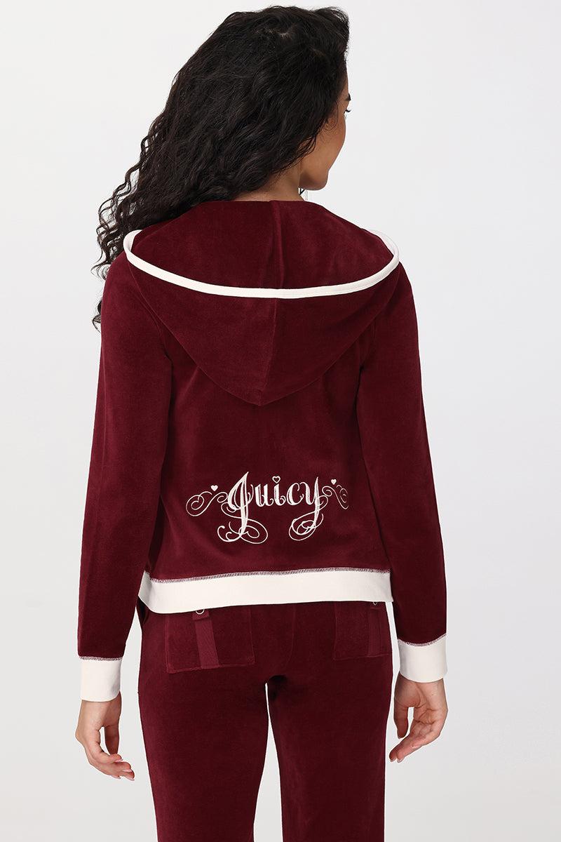 Sweetheart Cotton Velour Hoodie Product Image
