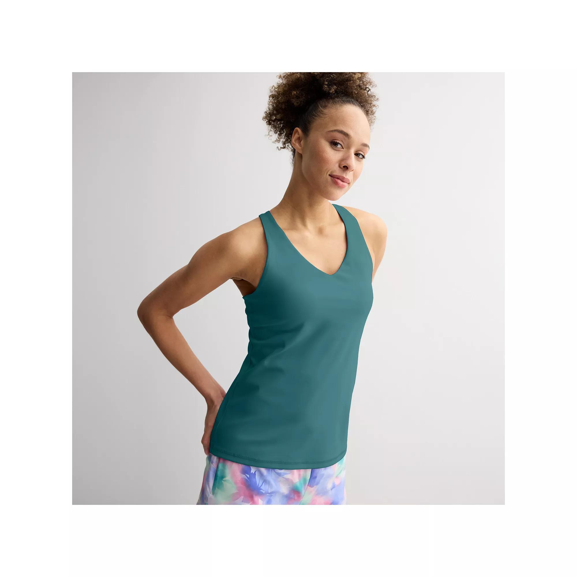 Women's Tek Gear® Ultrastretch Built-In Bra Racerback Tank Top,  Product Image
