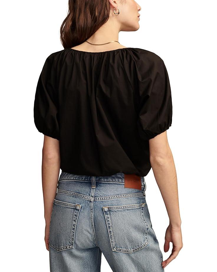 Women's Lucky Brand Gathered Poplin Top Product Image