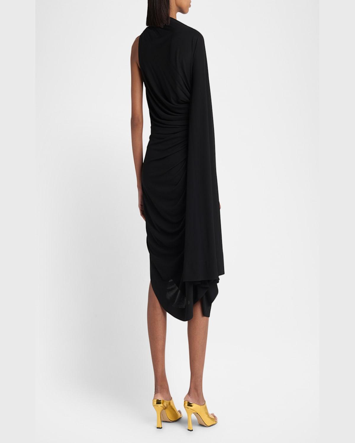BOTTEGA VENETA Draped Dress In Black Product Image