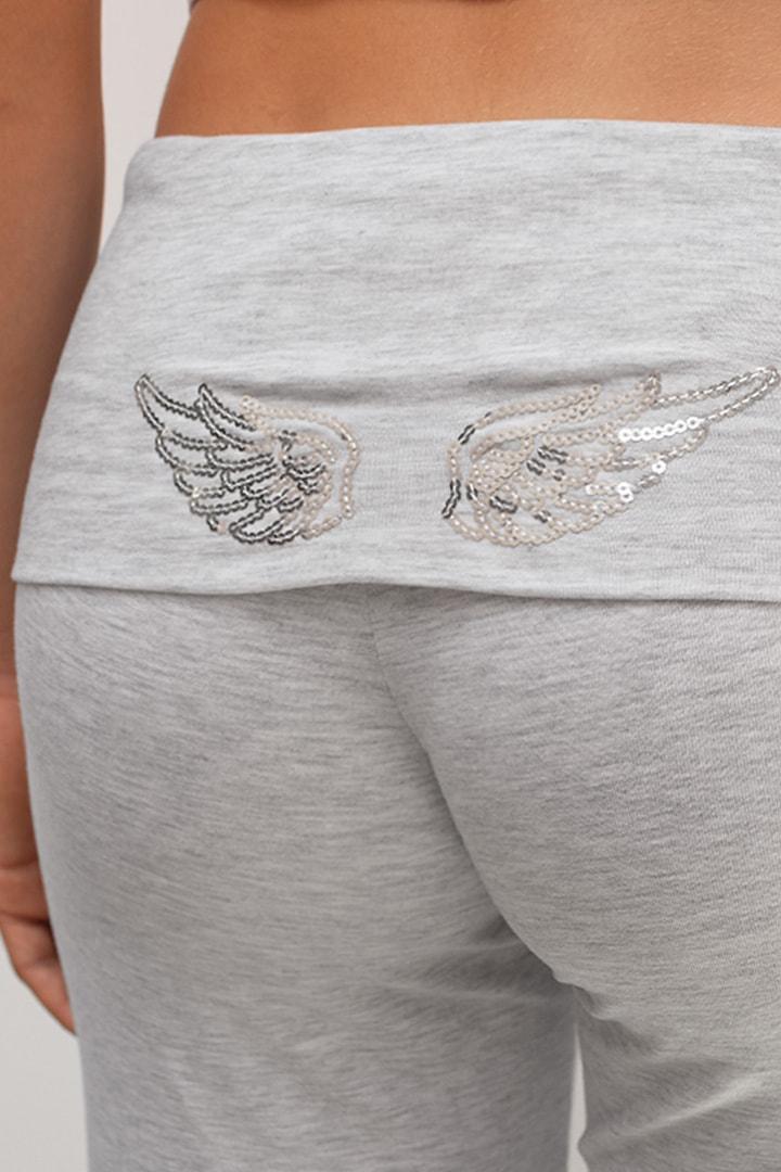 Cuffed pants with wings Product Image