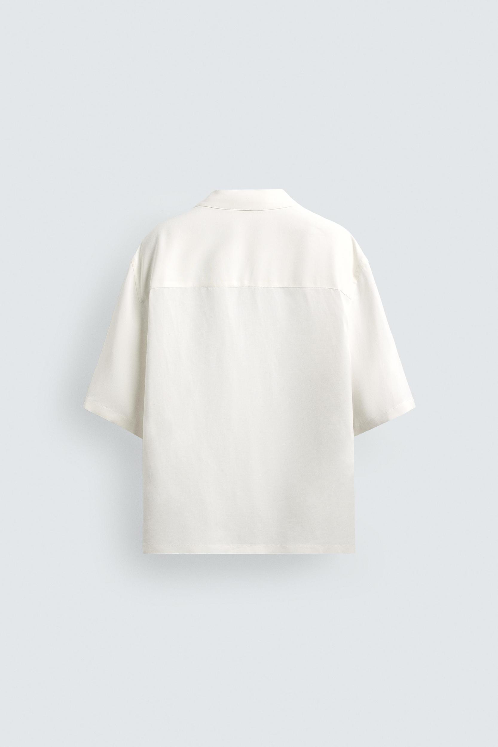VISCOSE-LINEN KIMONO SHIRT Product Image