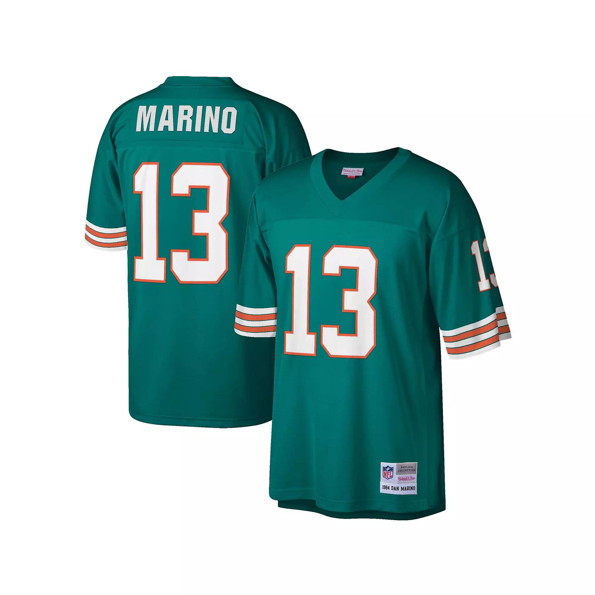 Men's Mitchell & Ness Dan Marino Aqua Miami Dolphins Legacy Replica Jersey,  Product Image