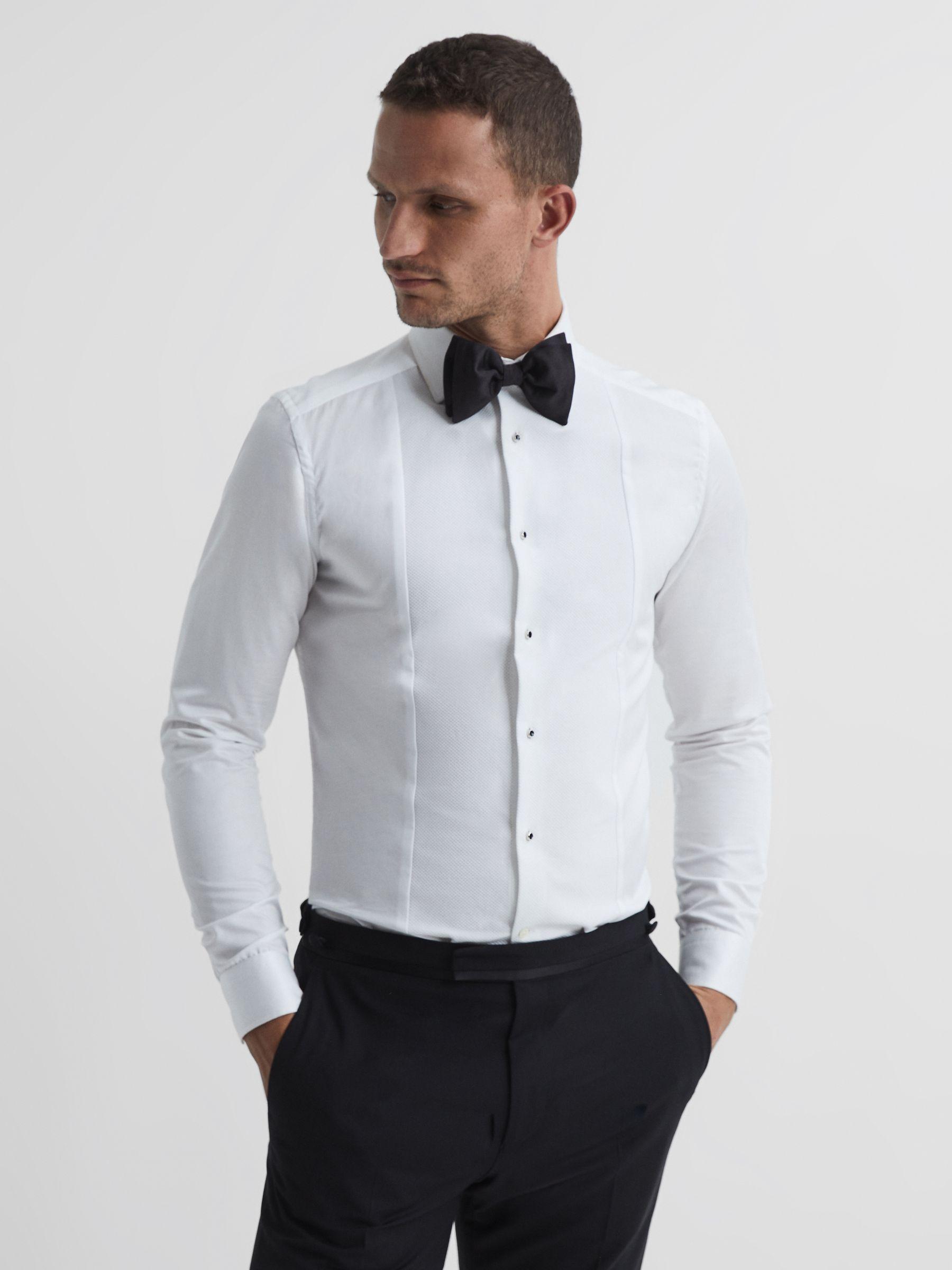 Slim Fit Dinner Shirt in White Product Image