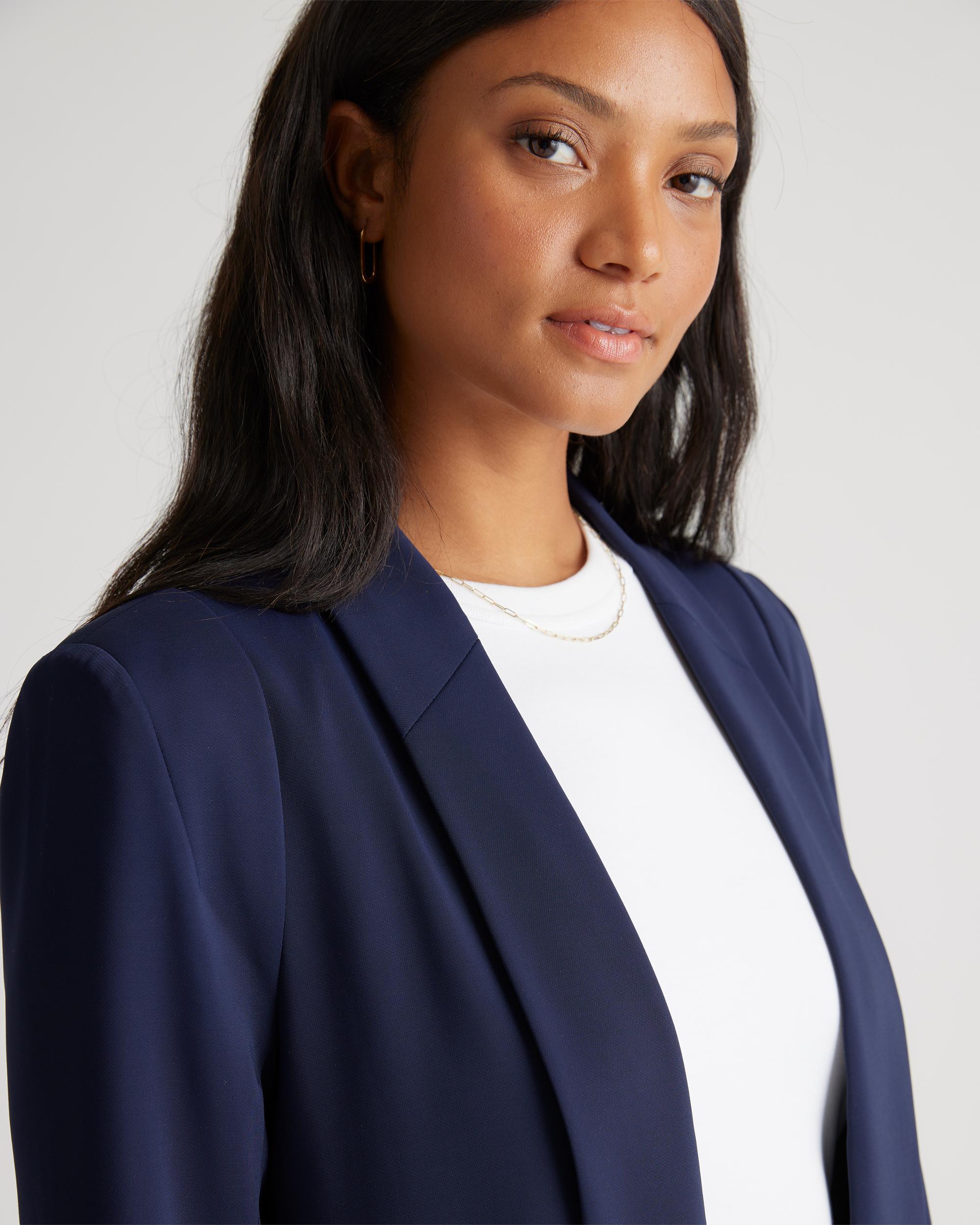 Quince | Women's Stretch Crepe Open Blazer Recycled Polyester Product Image