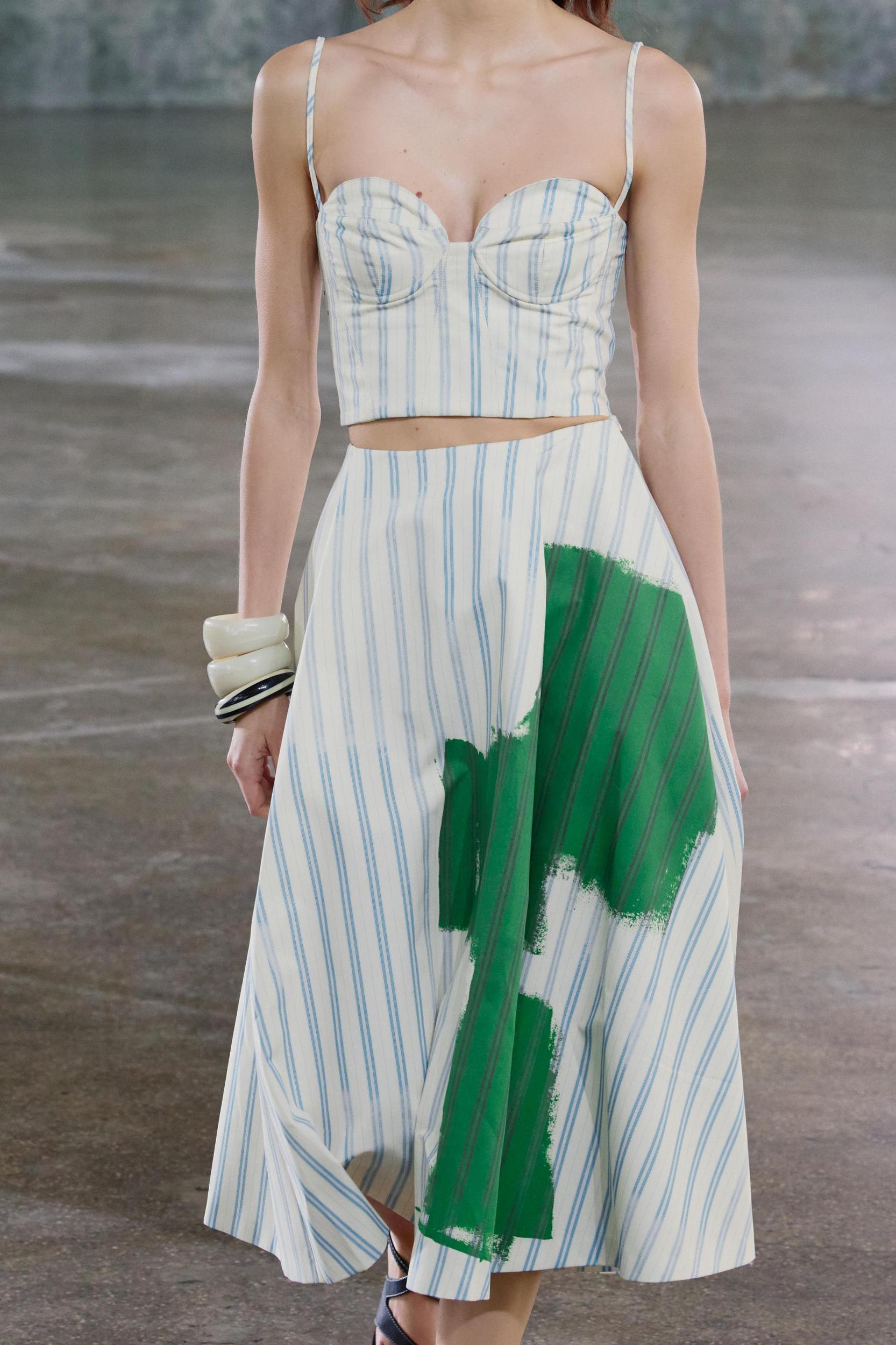 ZW COLLECTION STRIPED CORSET TOP Product Image