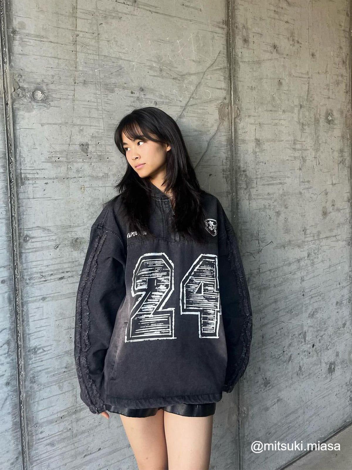 Aelfric Eden Fringe Washed Half Zip Hoodie Product Image