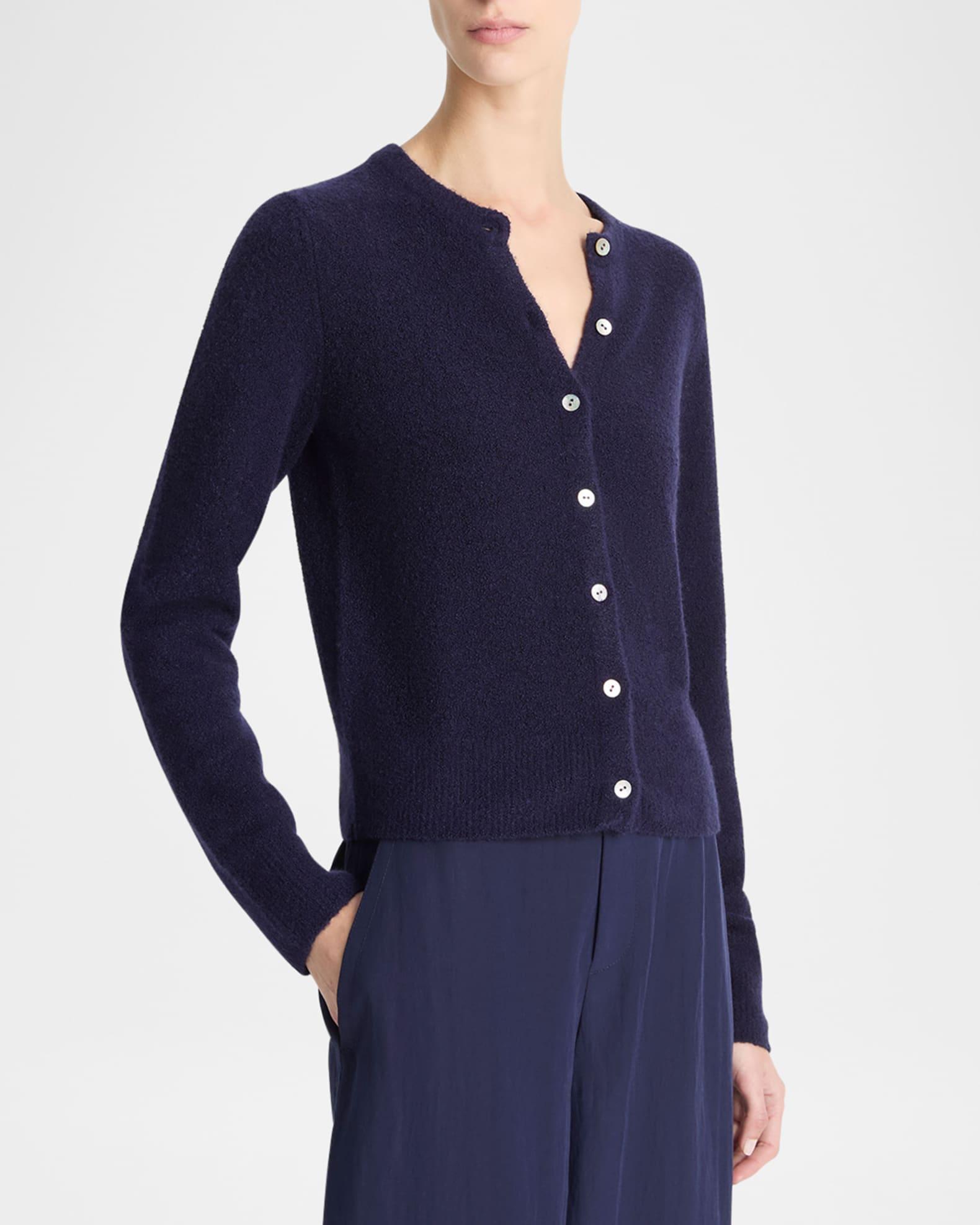 Crewneck Bouclé Cardigan  Product Image