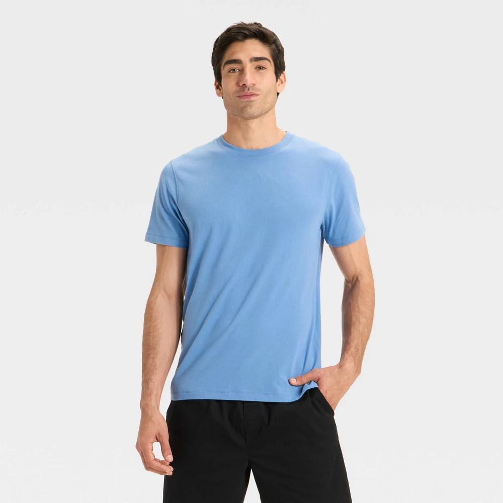 Men's Every Wear Short Sleeve T-Shirt - Goodfellow & Co™ Blue L Product Image