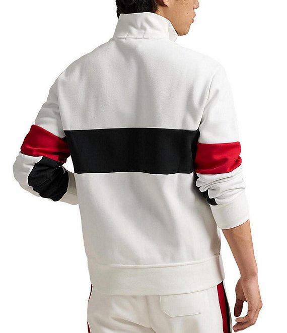 Polo Ralph Lauren Striped Double-Knit Racing Track Jacket Product Image