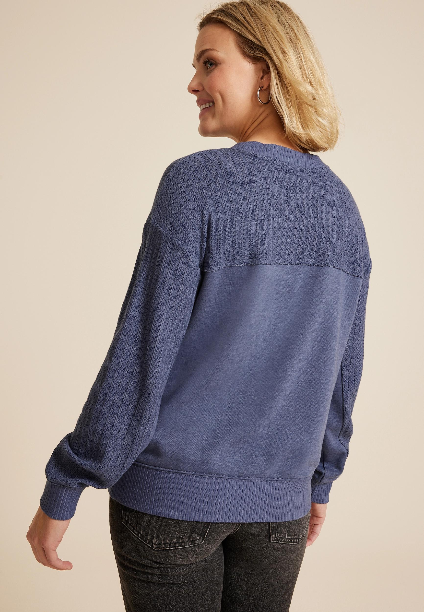 Knit Mixer Crew Neck Sweatshirt Product Image